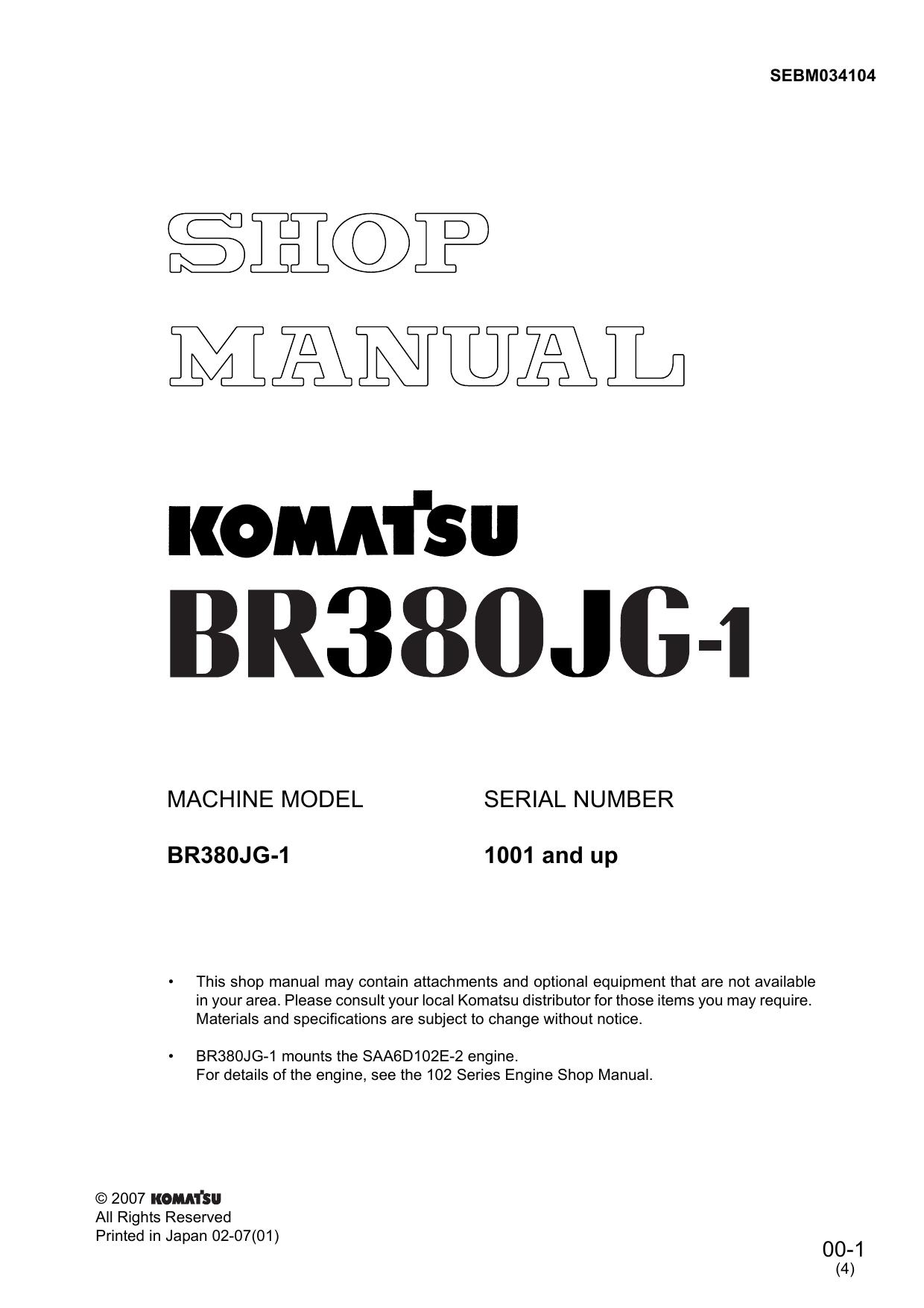 BR380JG-1 Shop Manual